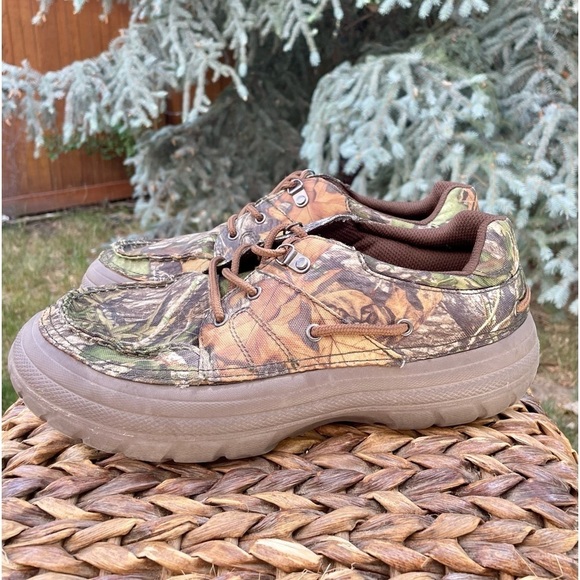 Men's Lightweight Moc Toe Lace-up Camouflage Camo Water Sneaker & River Shoes - Picture 4 of 10